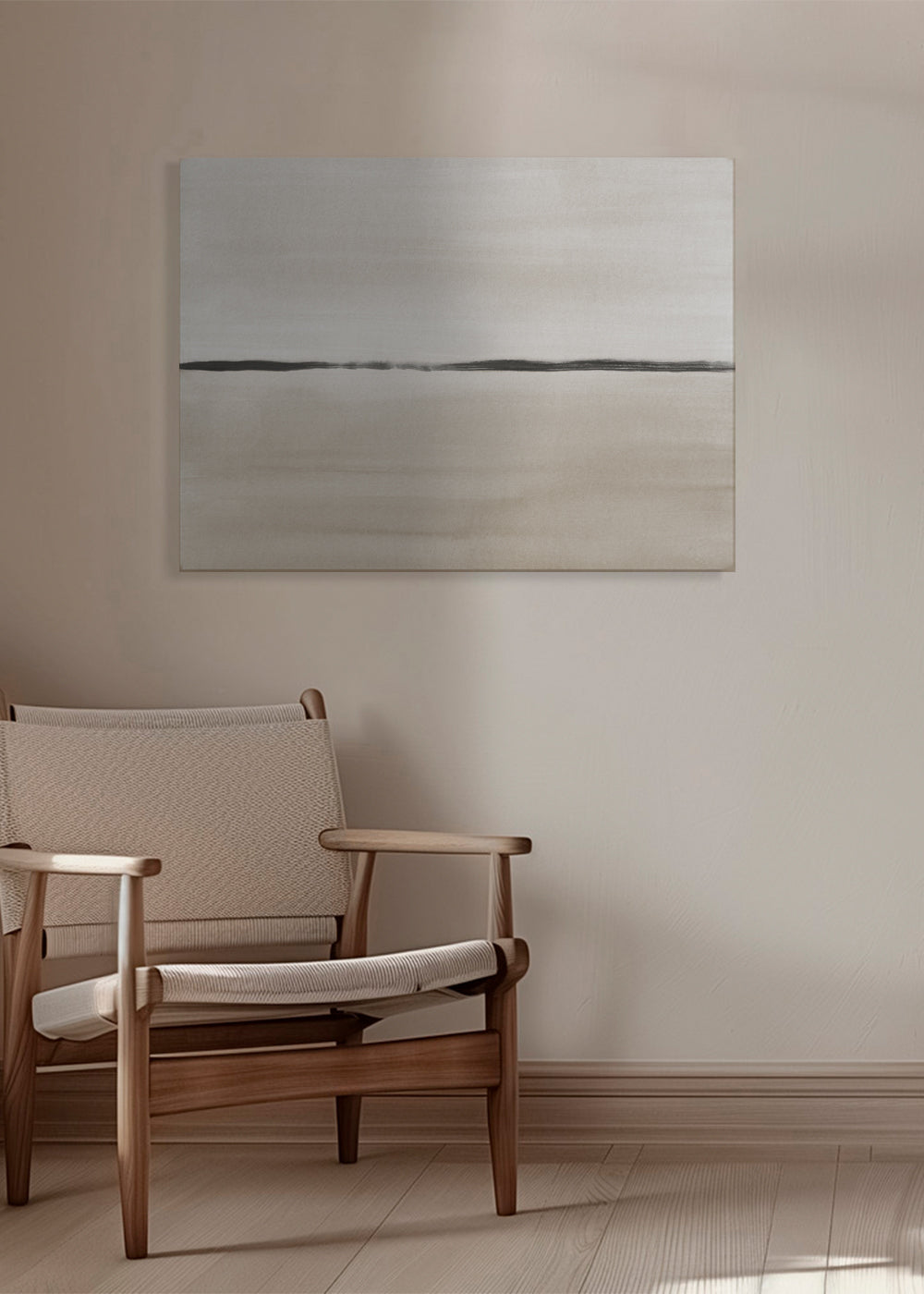 Minimalist horizon in beige tones