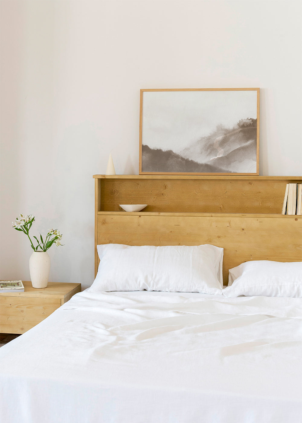 Misty mountains in sepia tones