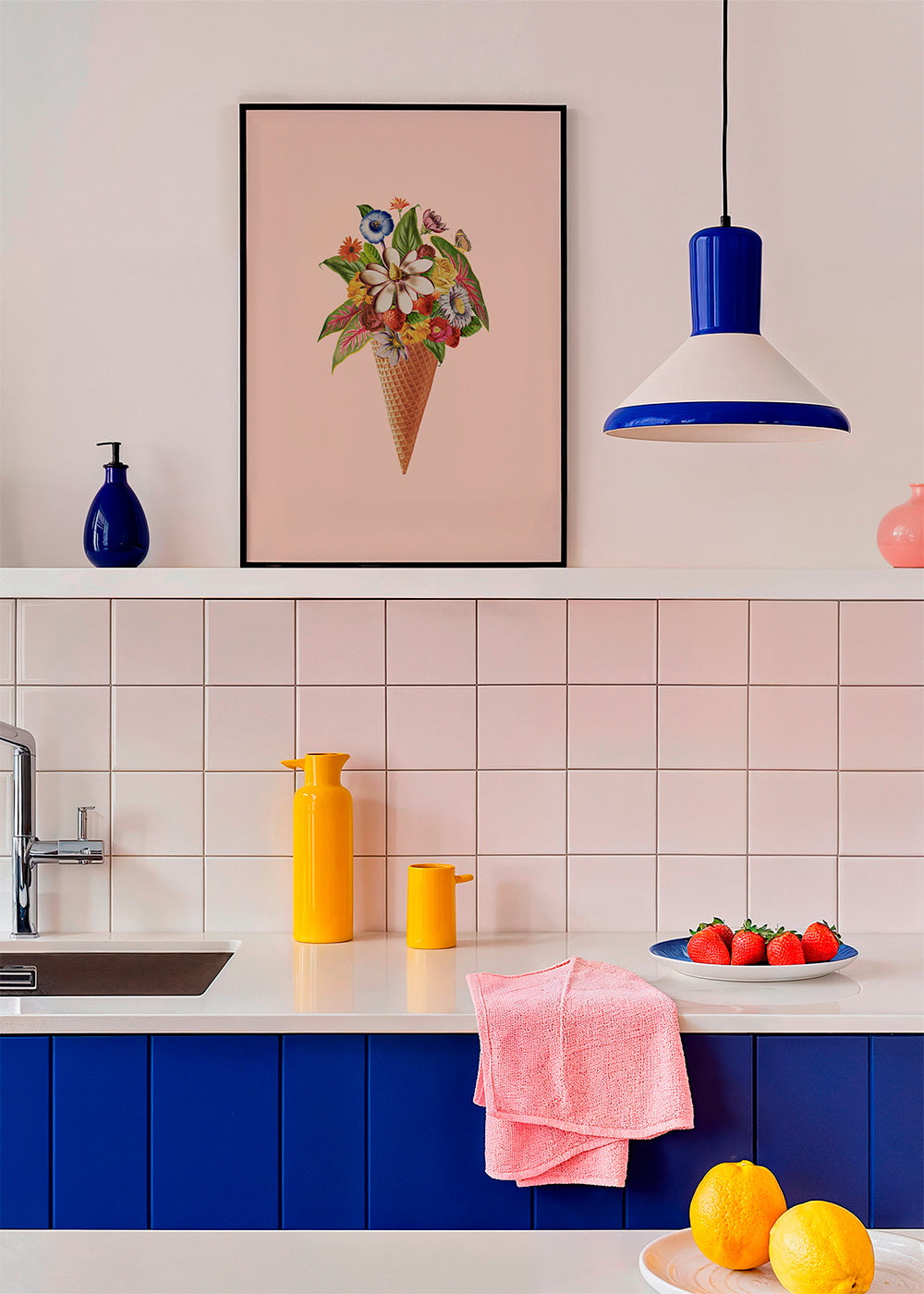 Botanical pink ice cream