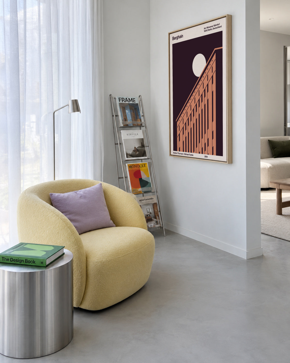 Berghain - Night - Framed canvas in an interior