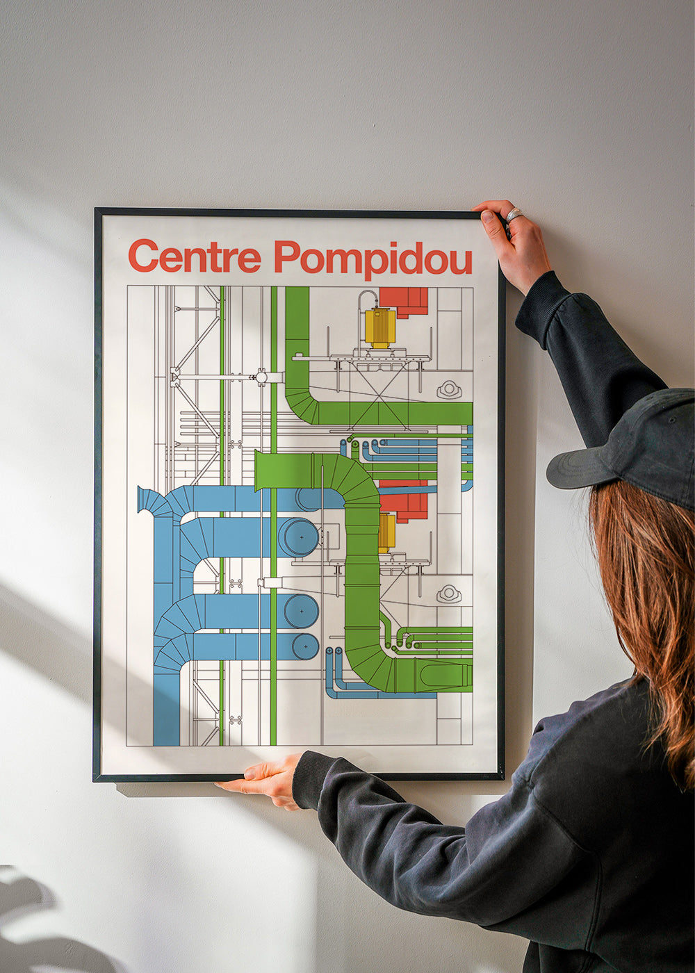 Cuadro de ciudades Centre Pompidou, diagrama arquitectónico – Product3