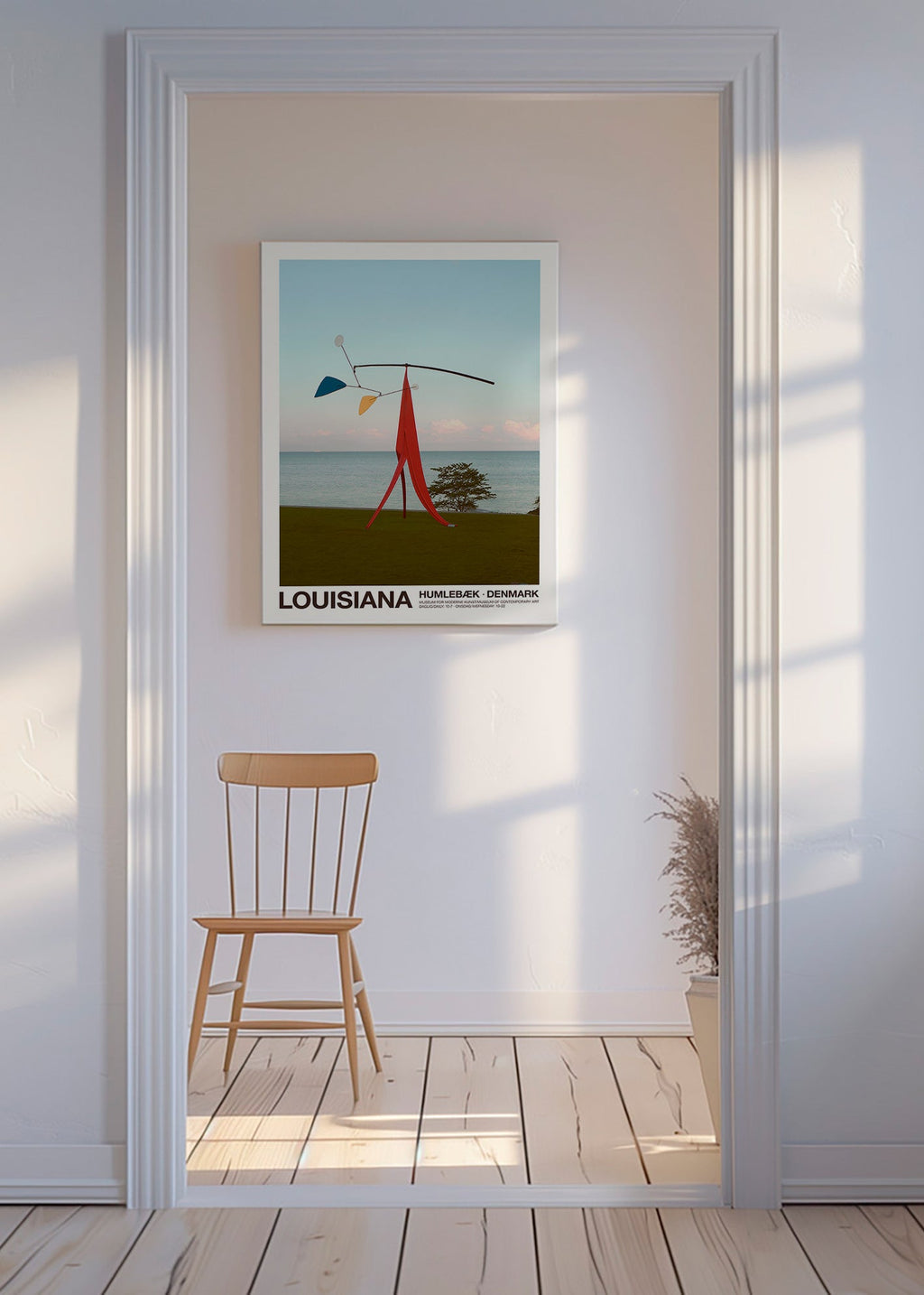 Cuadro de ciudades Louisiana con móvil escultórico – Canvas
