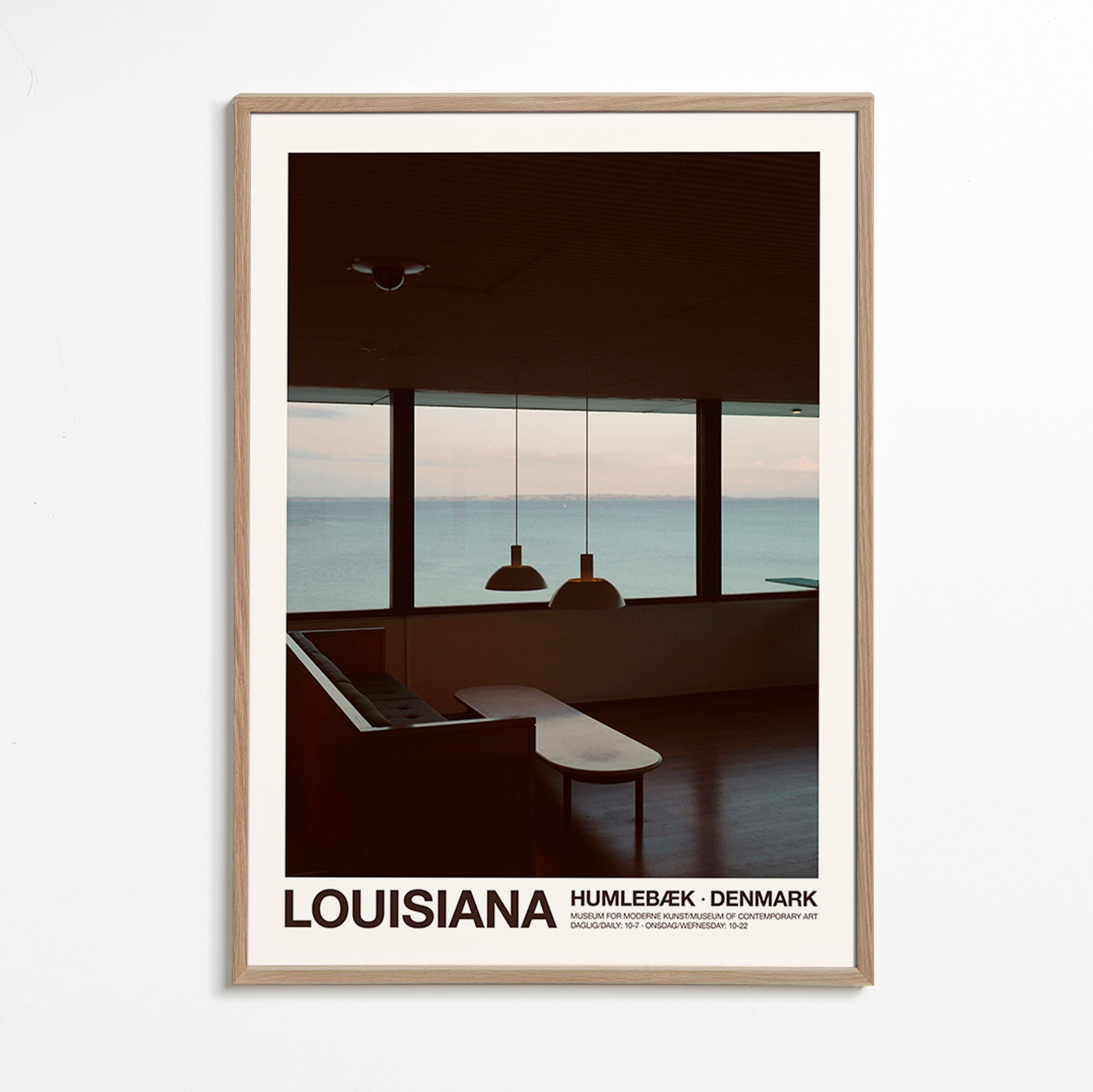 Cuadro de ciudades con vista desde sala – Oak Frame