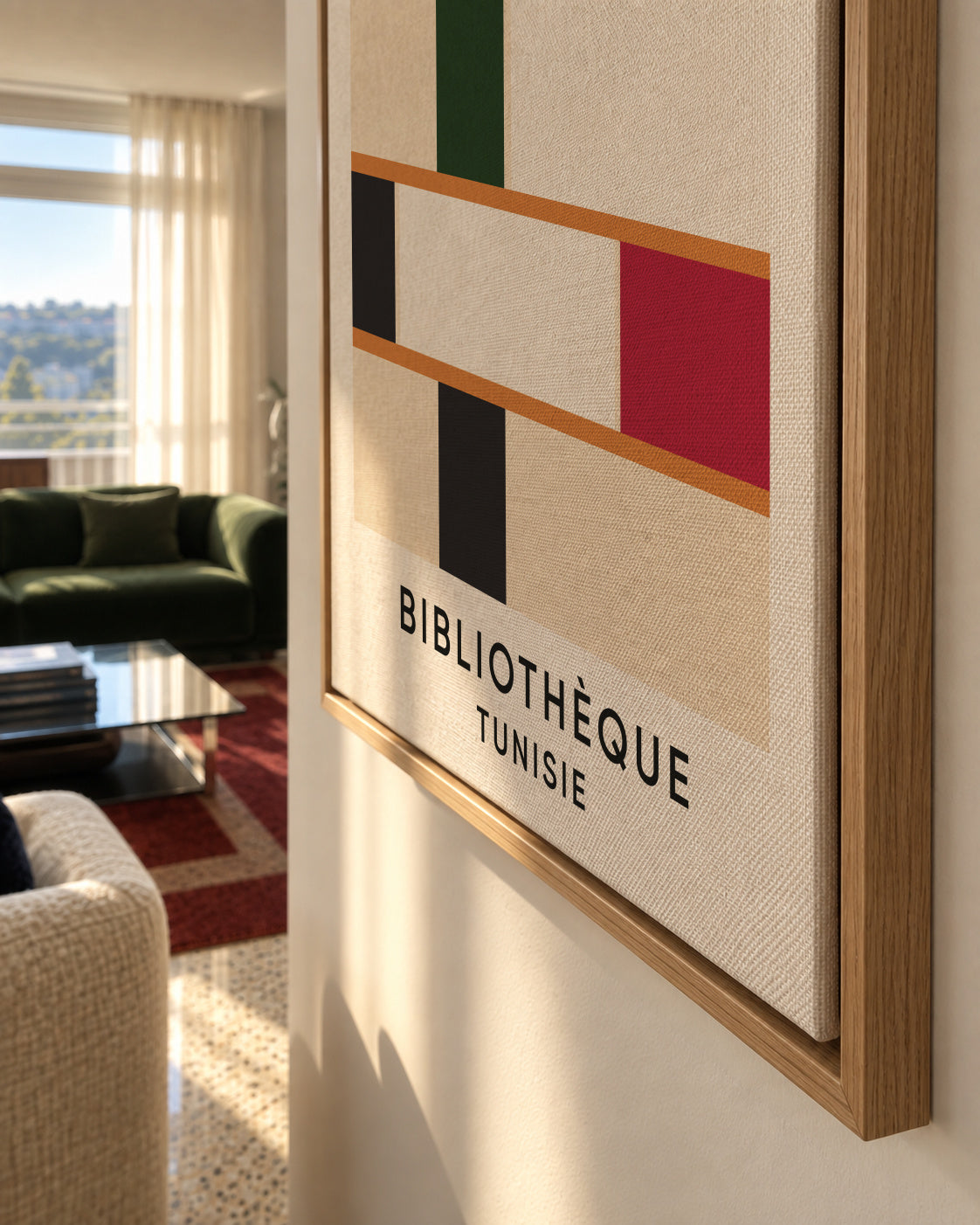 Charlotte Perriand - Bibliothèque - Tunisie - Framed canvas detail