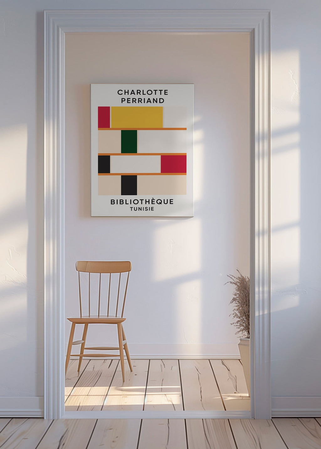 Cuadro geométrico estantería color block – Canvas