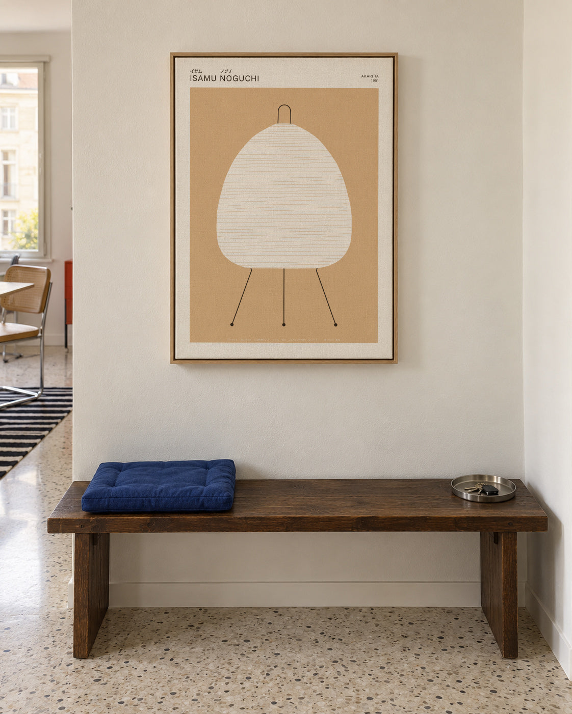 Noguchi - Akari 1A - Framed canvas in an interior