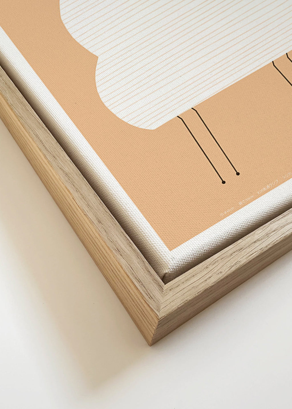 Ilustración Noguchi: lámpara Akari en líneas minimalistas – Canvas detail