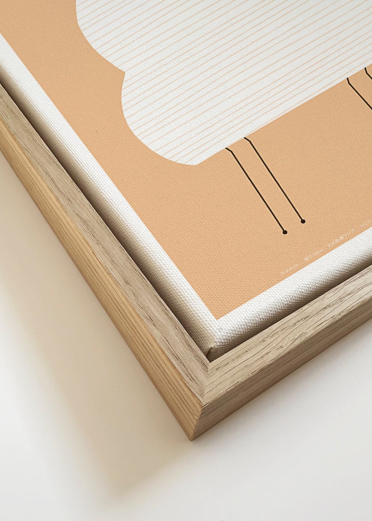 Ilustración Noguchi: lámpara Akari en líneas minimalistas – Canvas detail