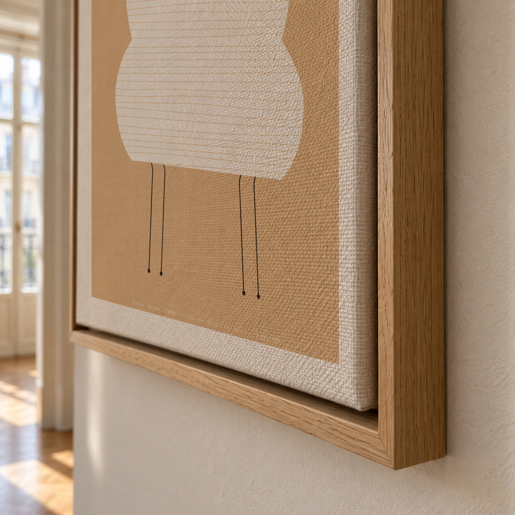 Noguchi - Akari 24N - Framed canvas detail