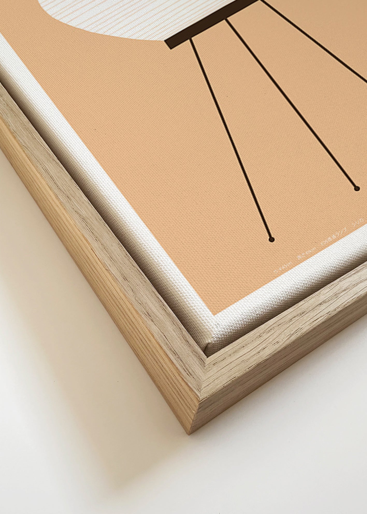 Ilustración lámpara Akari minimalista – Canvas detail