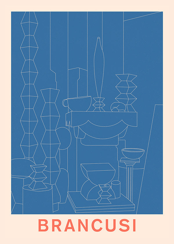 Ilustración geométrica Brancusi