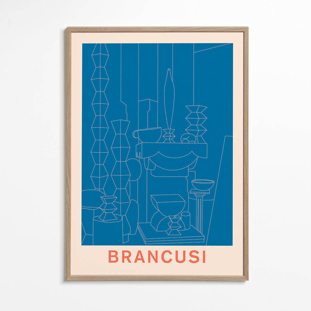 Ilustración geométrica Brancusi – Oak Frame