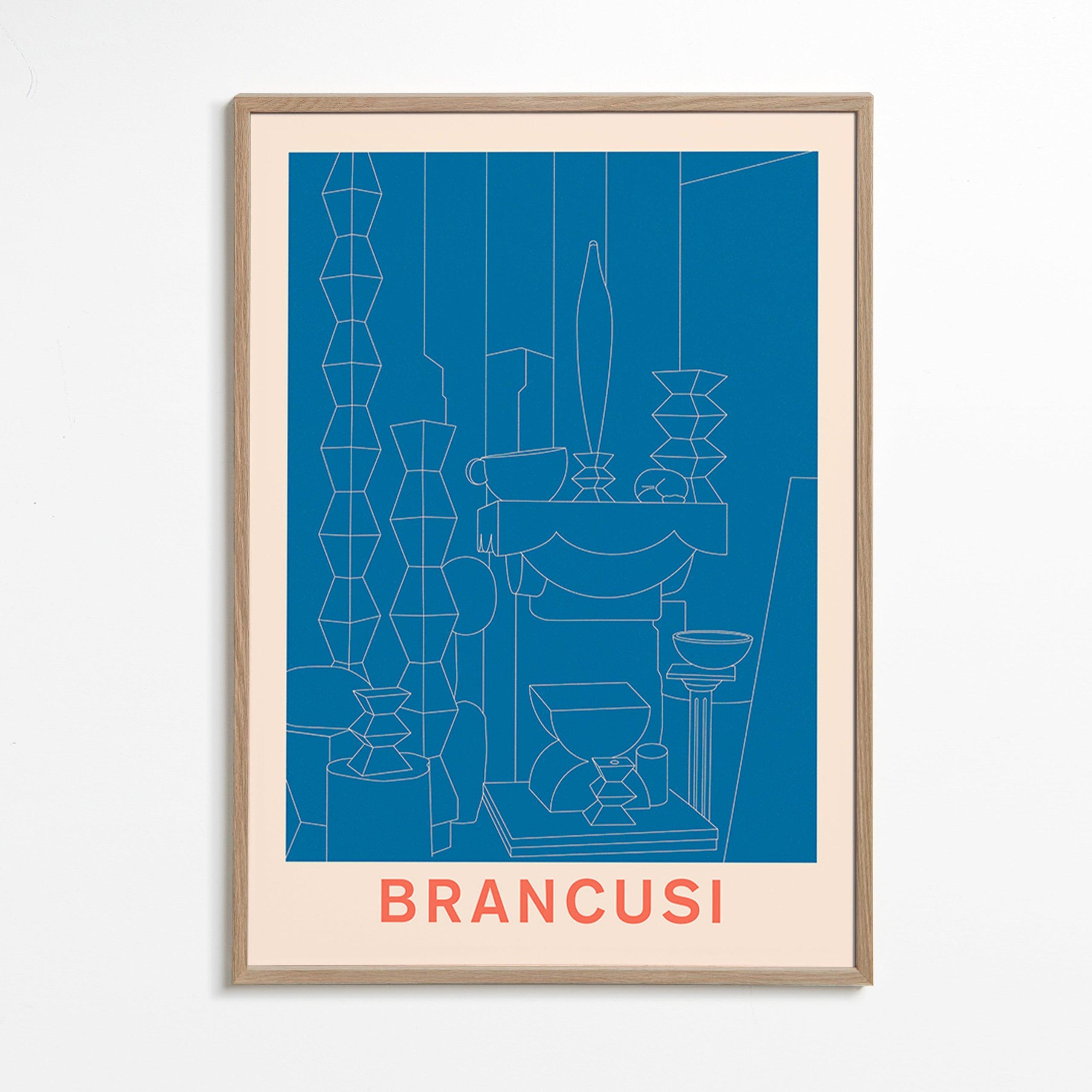 Ilustración geométrica Brancusi – Oak Frame