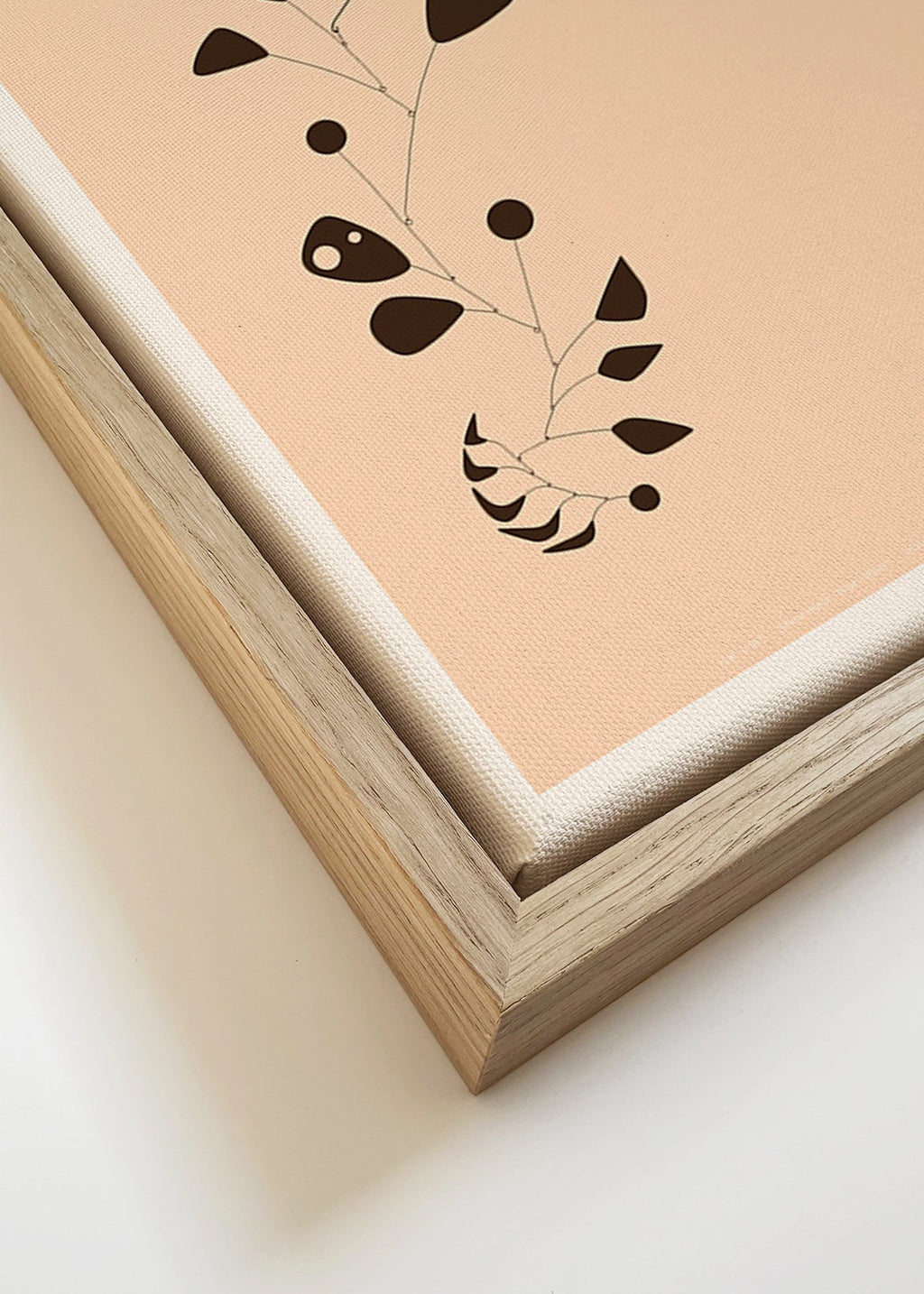 Lámina botánica Calder con móvil orgánico – Canvas detail