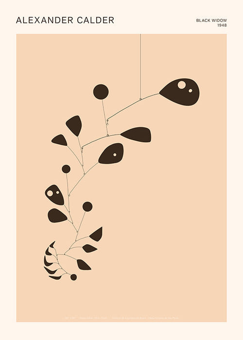 Lámina botánica Calder con móvil orgánico