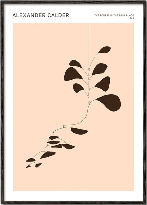 Lámina botánica móvil minimalista – Black Frame