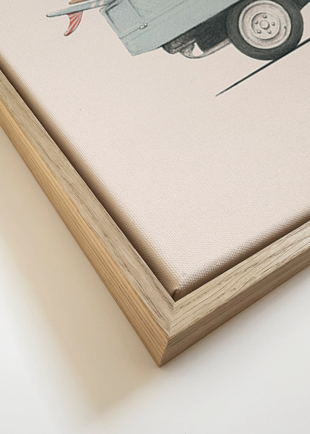 Cuadro vintage pickup con tablas de surf – Canvas detail