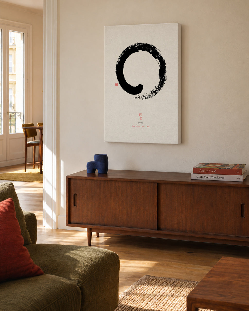 Ens? (on white background) - Unframed canvas in an interior