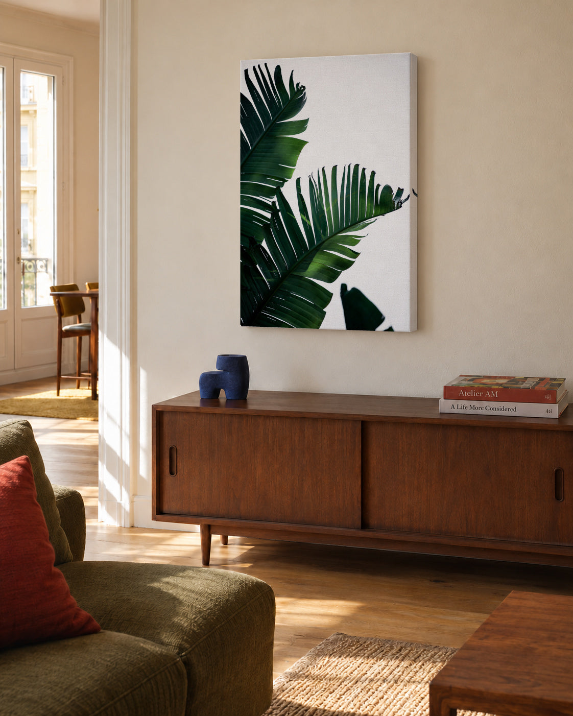 Banana Leaves 10 - Unframed canvas in an interior