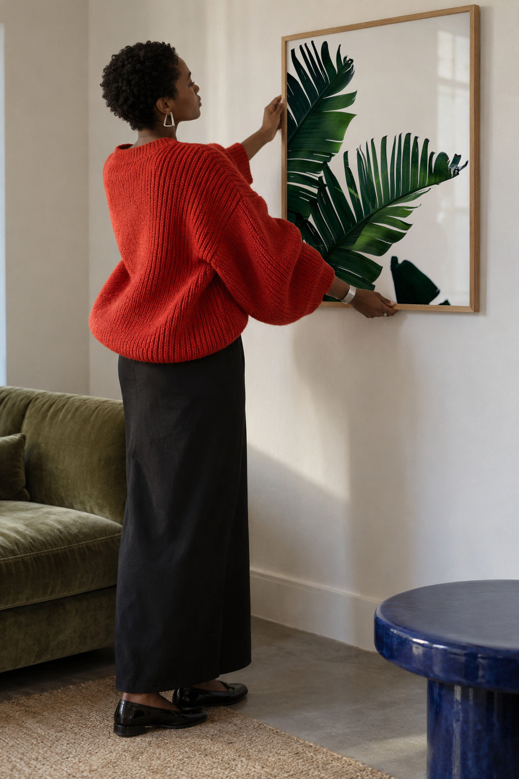 Banana Leaves 10 - Framed poster in an interior