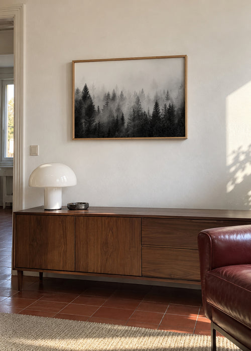 B&W Forrest - Framed poster in an interior