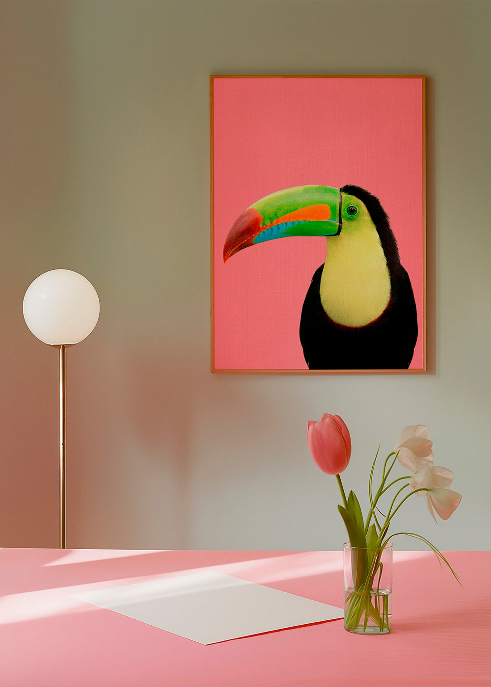 Toucan Bird in Pink