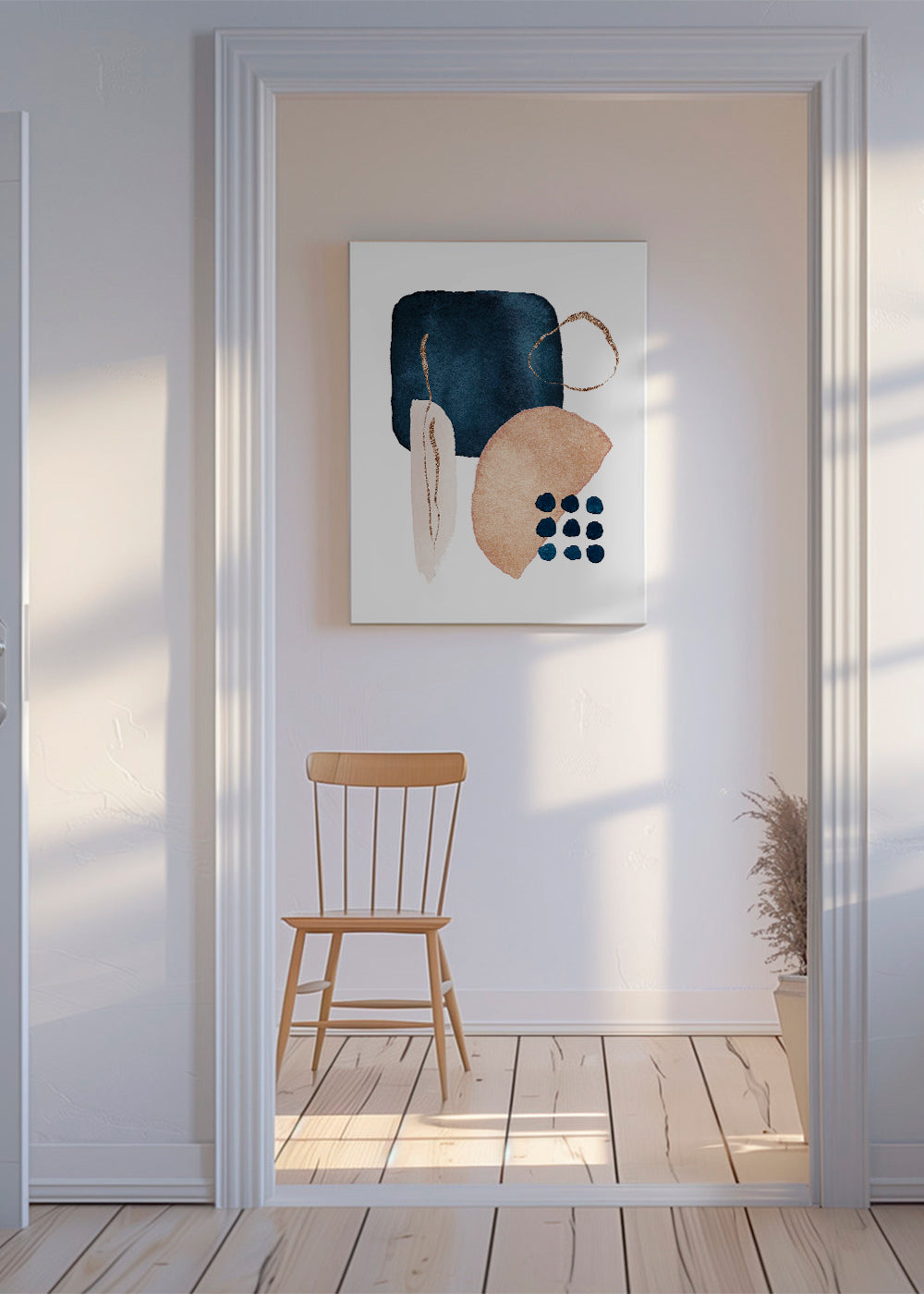 Watercolor Shapes in Navy 4