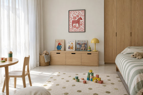 Dala Horse - Framed poster in an interior