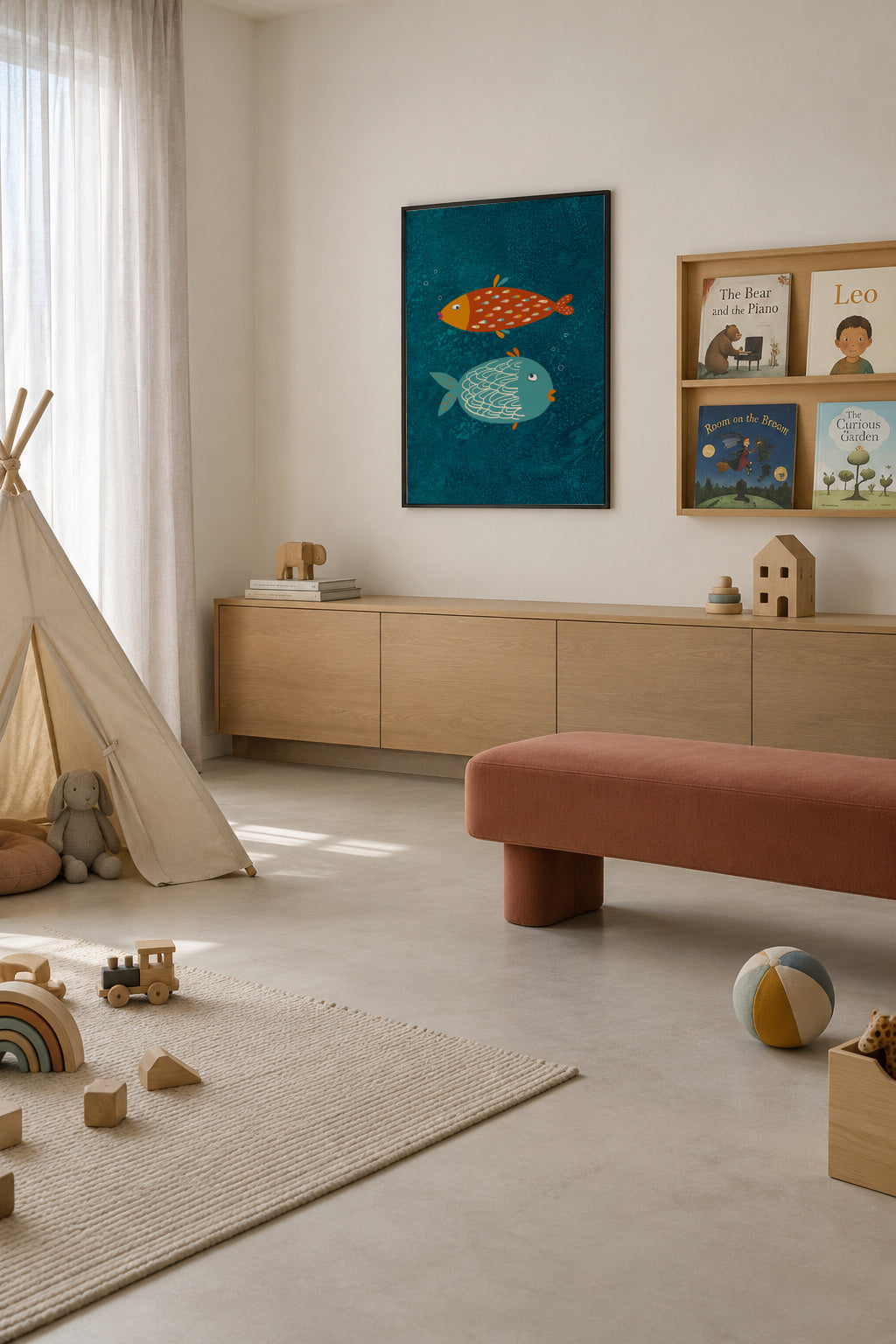 Suspicious Fish - Poster en ambiente