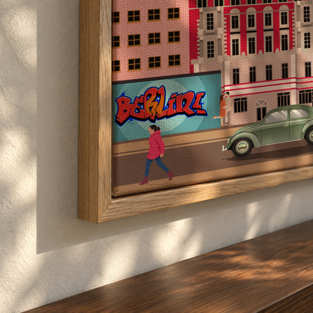 Travel to Berlin - Framed canvas detail