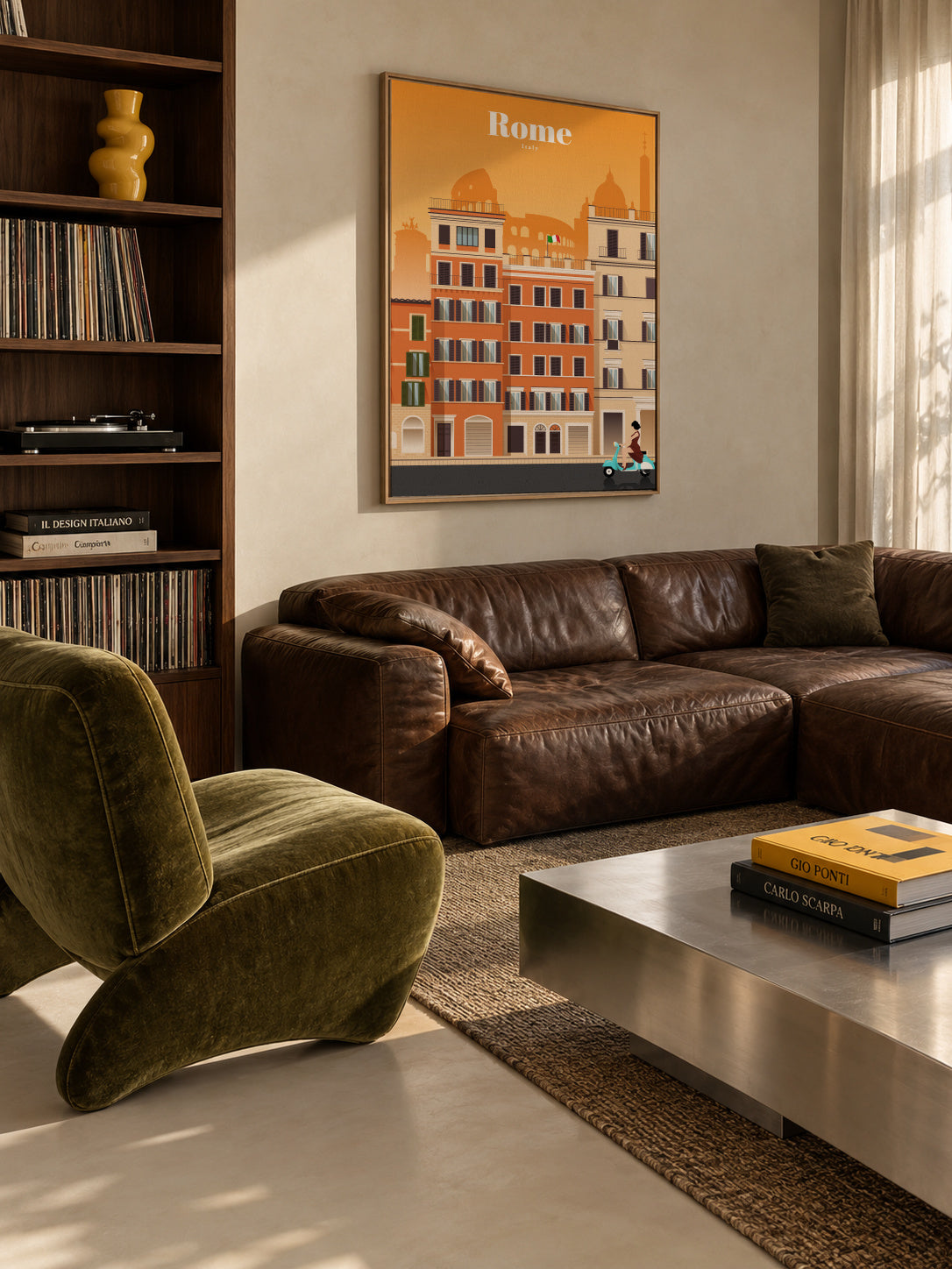 Travel to Rome - Framed canvas in an interior