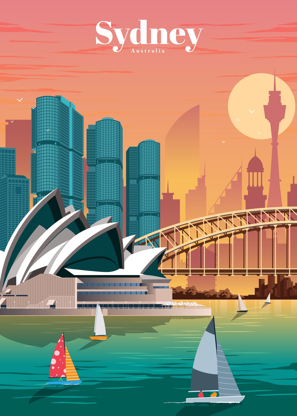Travel to Sydney - Unframed art print