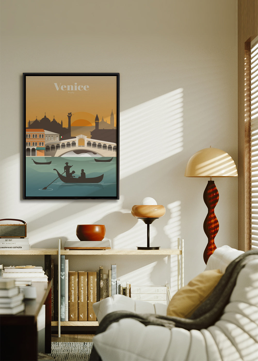 Travel to Venice - Framed canvas in an interior