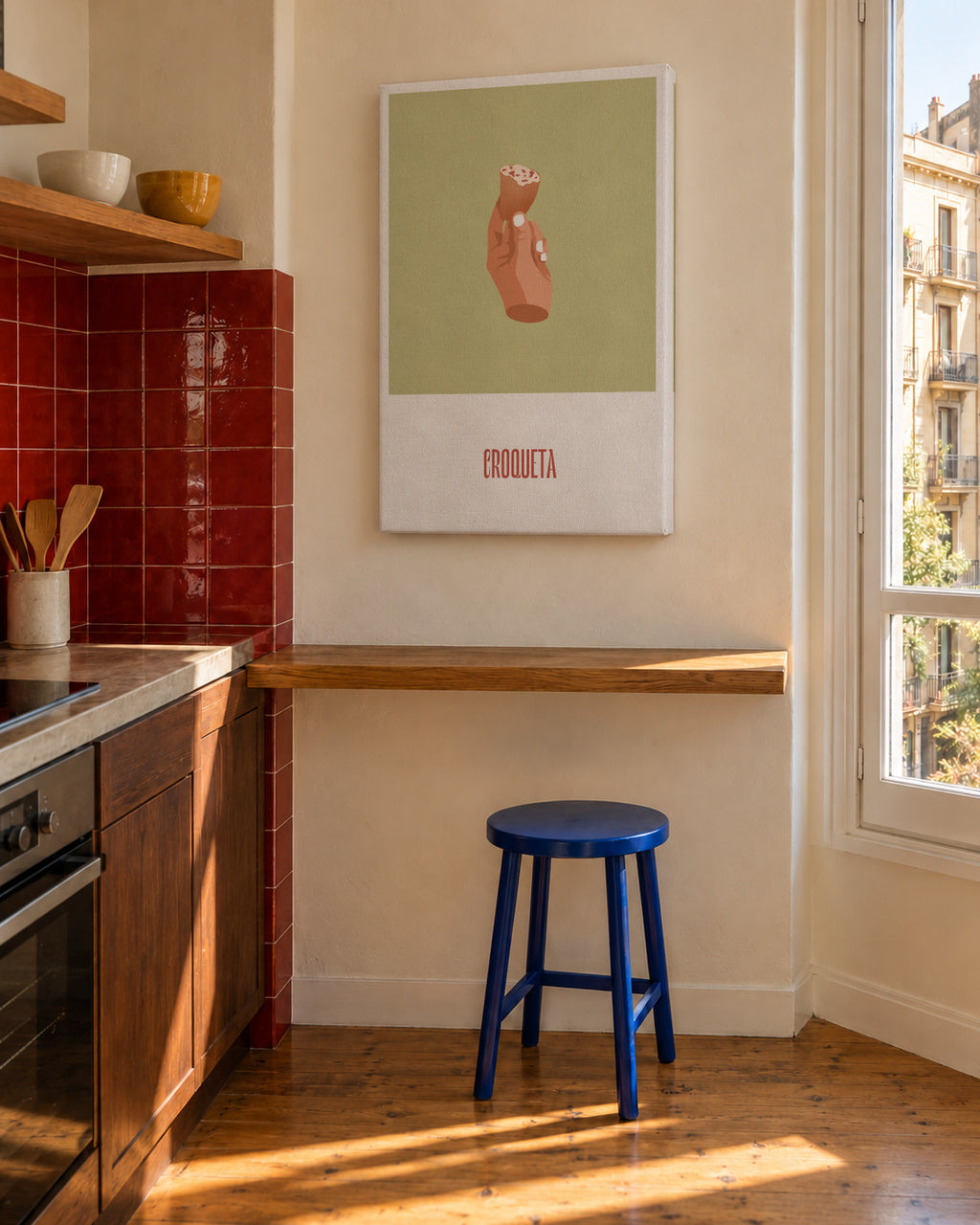 Croqueta - Unframed canvas in an interior