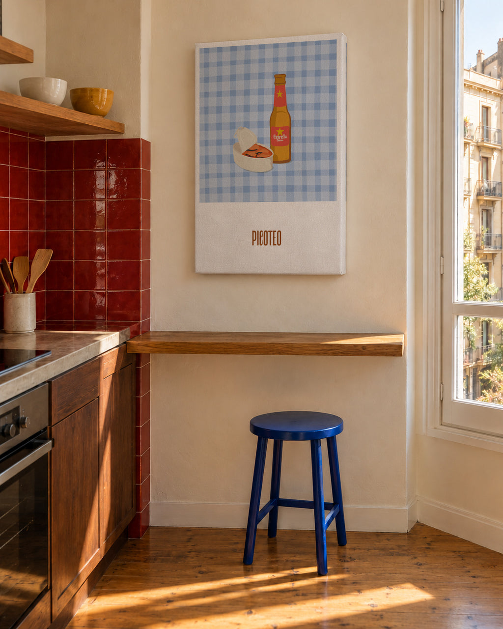 Picoteo - Unframed canvas in an interior