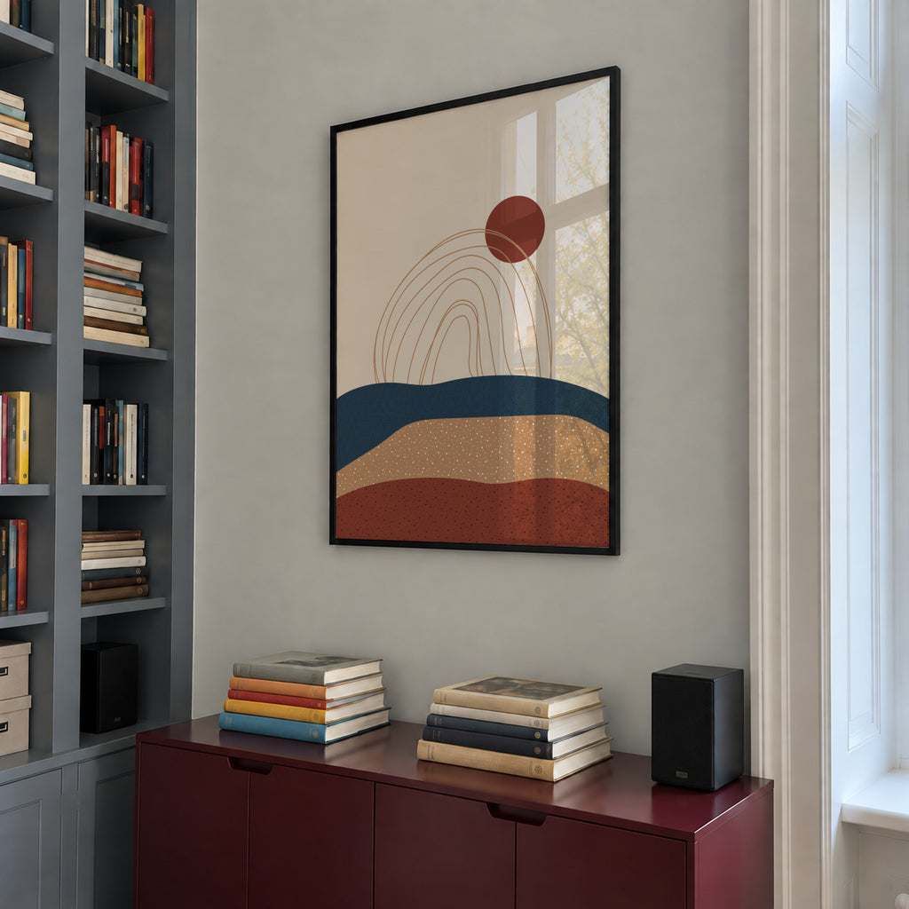 AbstractHill - Framed poster in an interior
