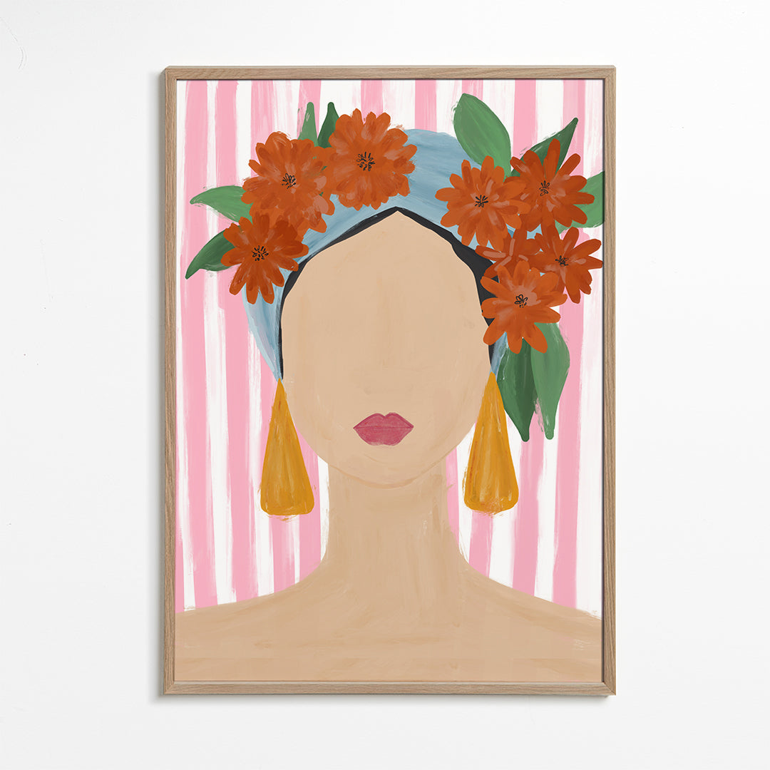 Frida Vibes Woman Portrait