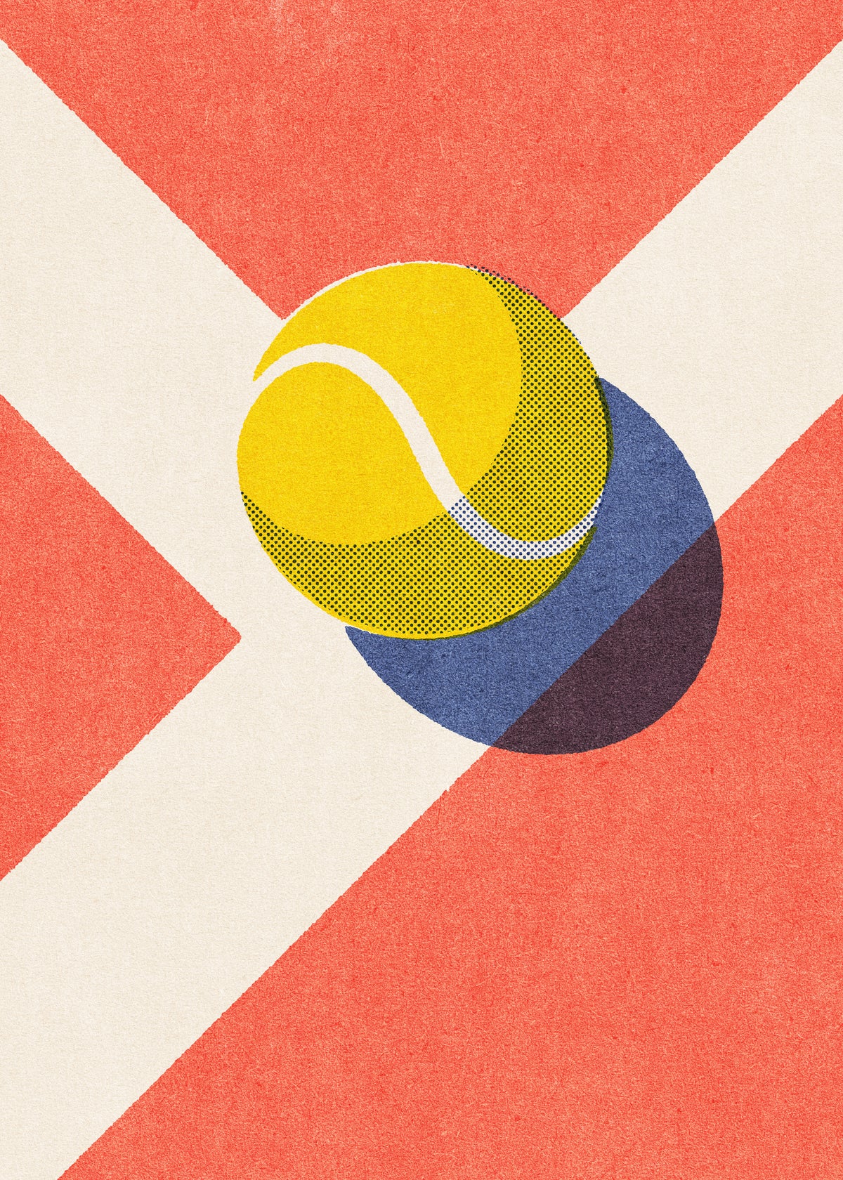 BALLS / Tennis (Clay Court) - Unframed art print