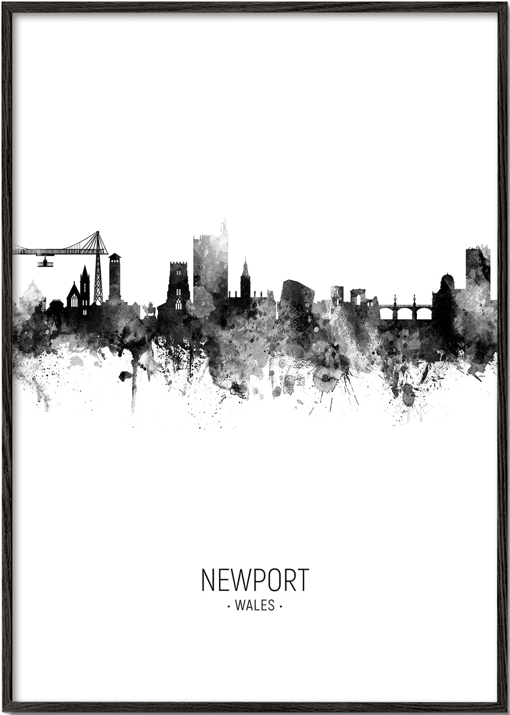 Newport Skyline blanco y negro