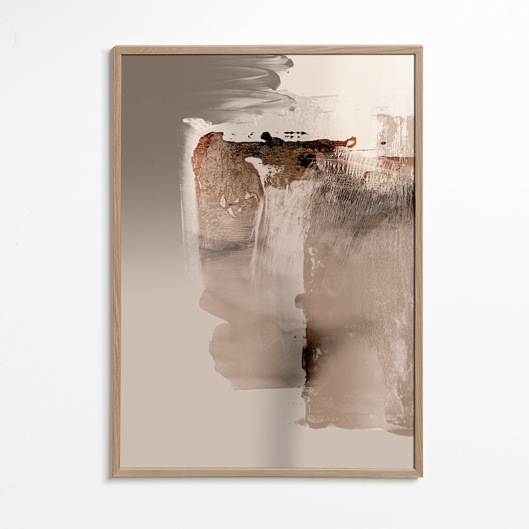 Brown Organic Marks In Beige Space