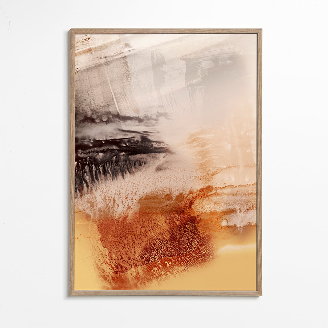 Organic Texture Abstract Yellow & Brown