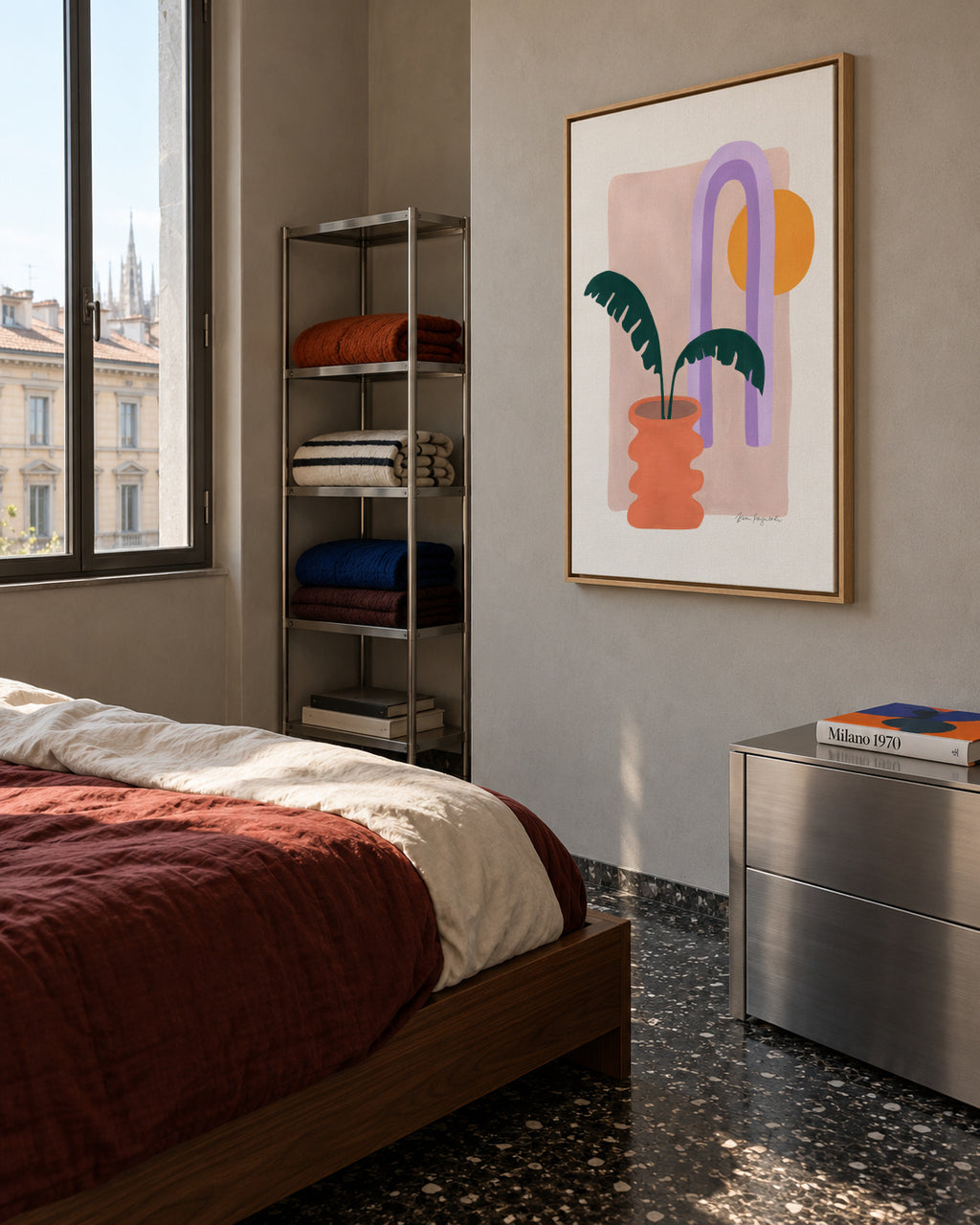 Banana & Sunshine - Framed canvas in an interior