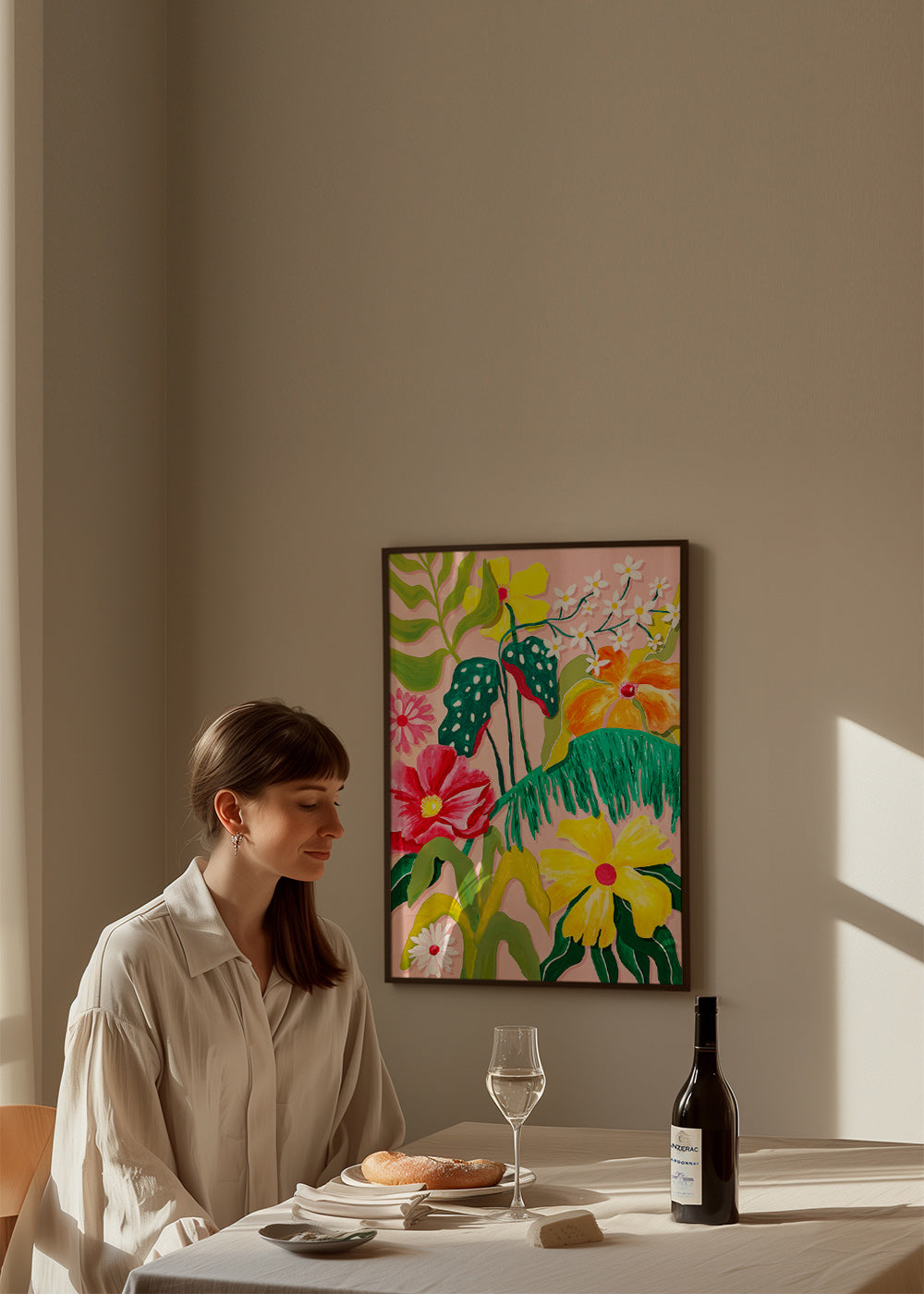Lámina botánica con flores coloridas – Product2