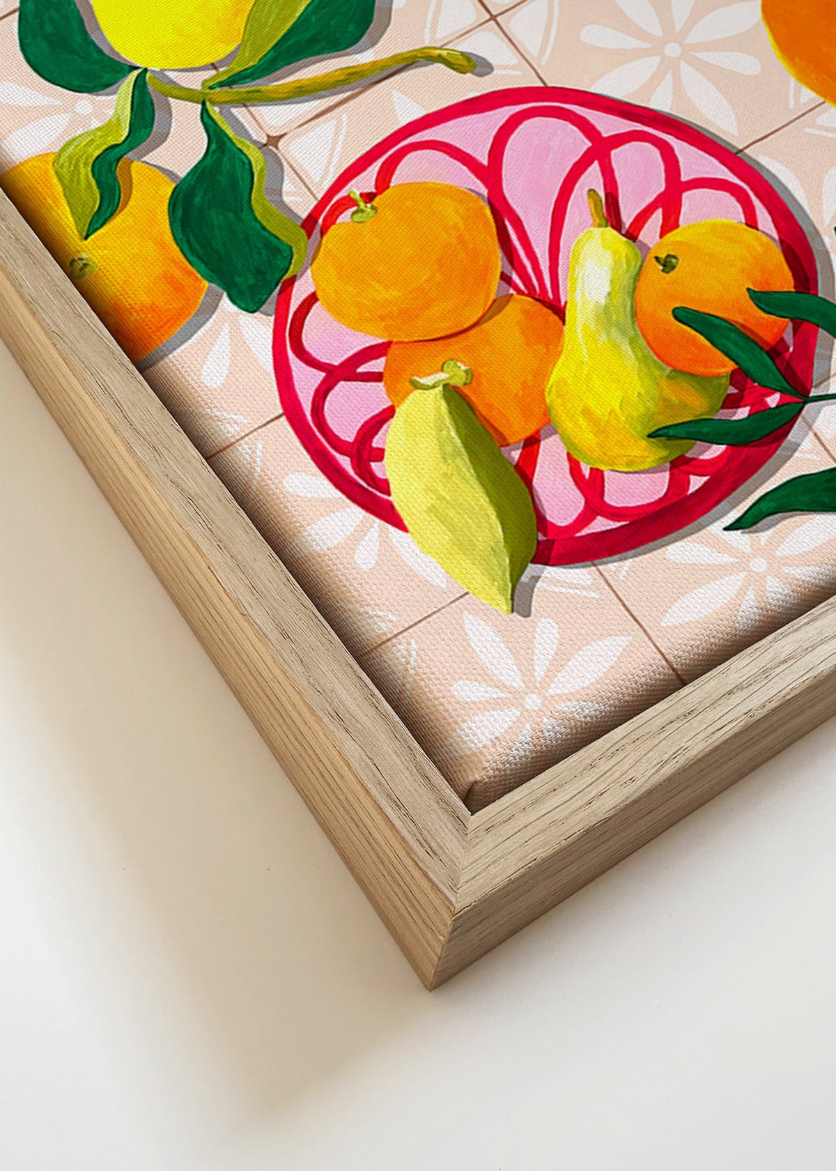 Cuadro de cocina con frutas y cerámica – Canvas detail