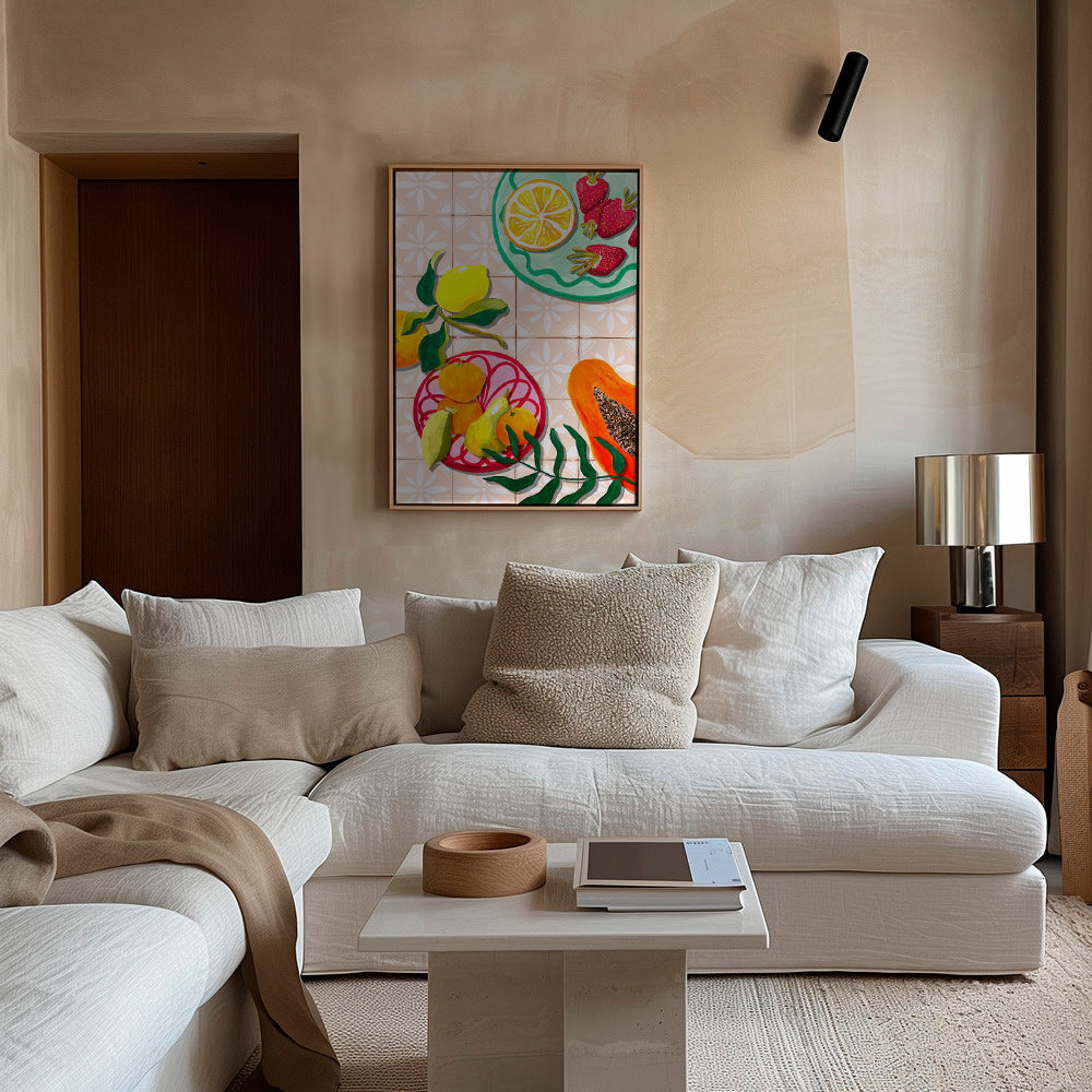 Cuadro de cocina con frutas y cerámica – Canvas1
