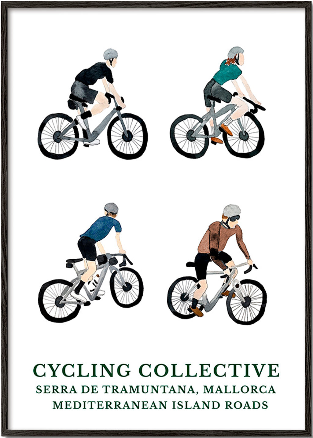 Cuadro deportivo Mallorca ciclistas – Black Frame