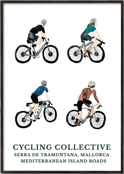 Cuadro deportivo Mallorca ciclistas – Black Frame