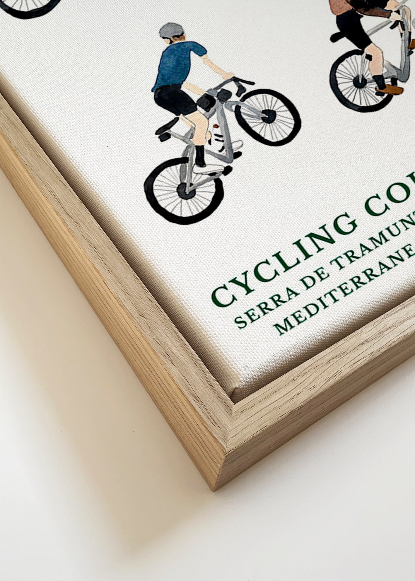 Cuadro deportivo Mallorca ciclistas – Canvas detail
