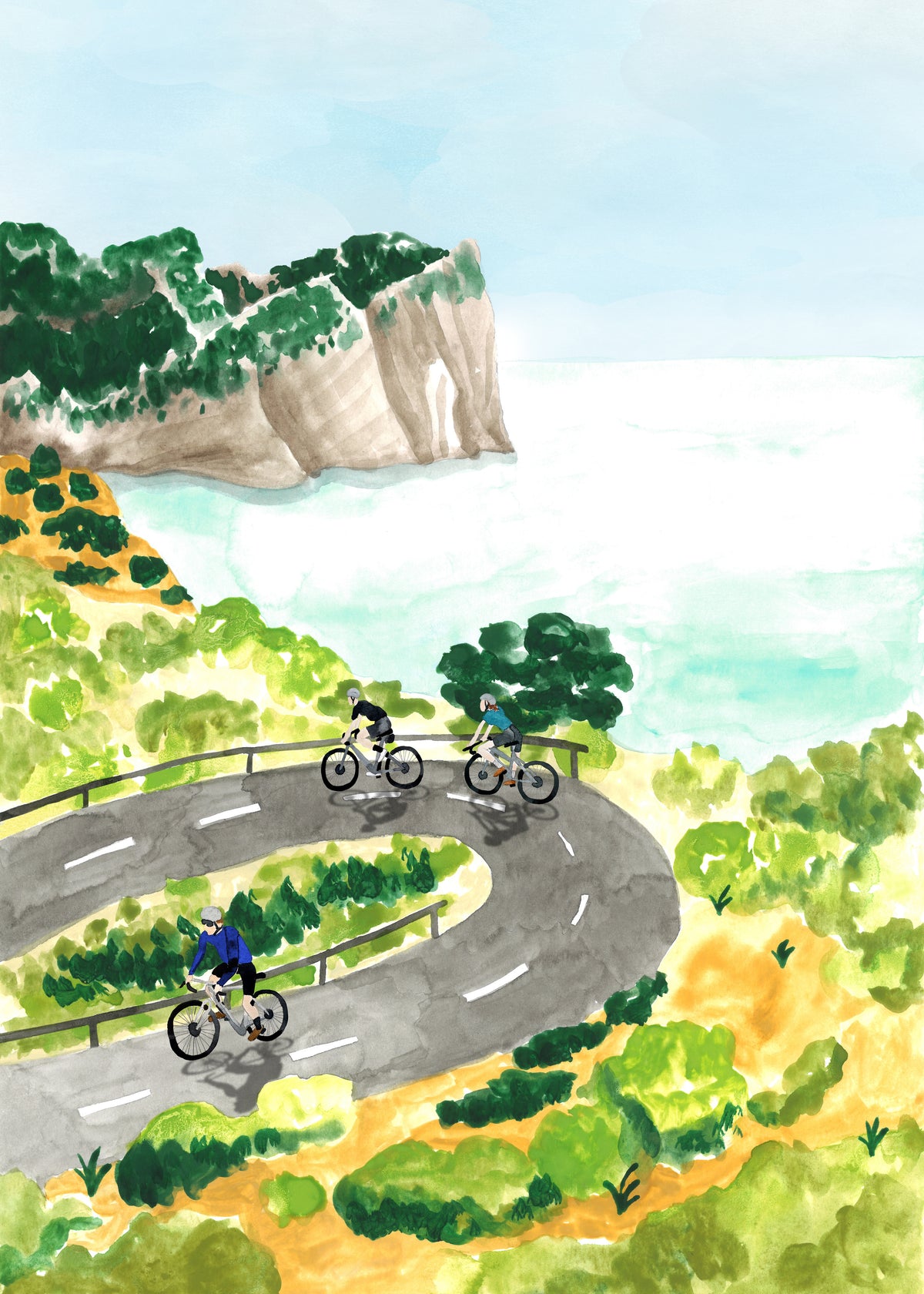 Cycling Cap Formentor - Unframed art print