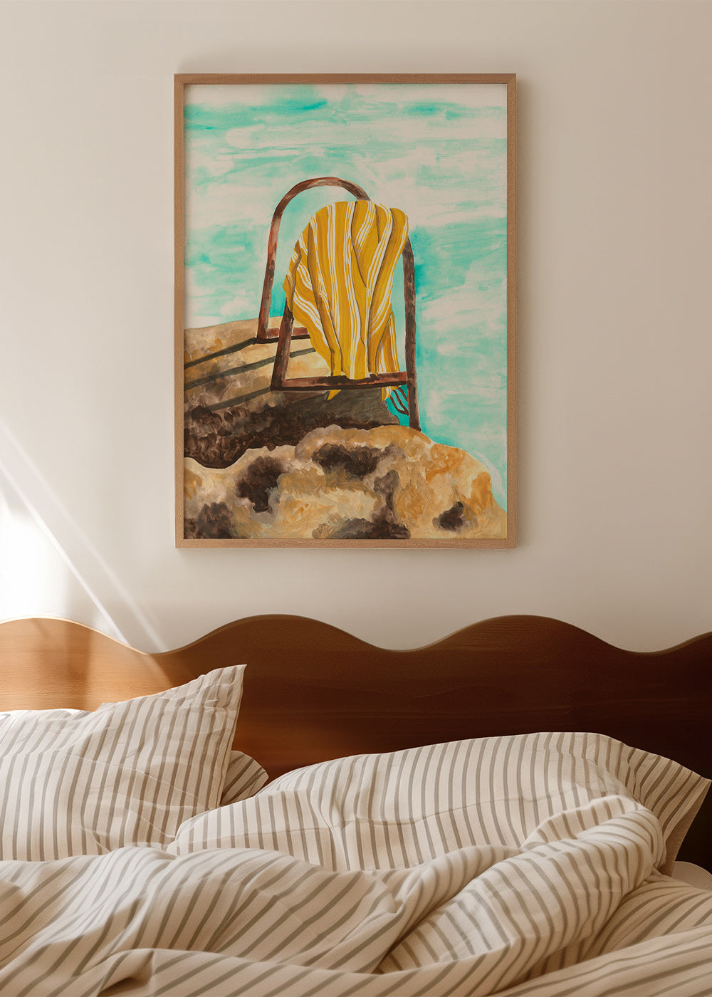 Cuadro de paisaje con escalera y toalla – Product3